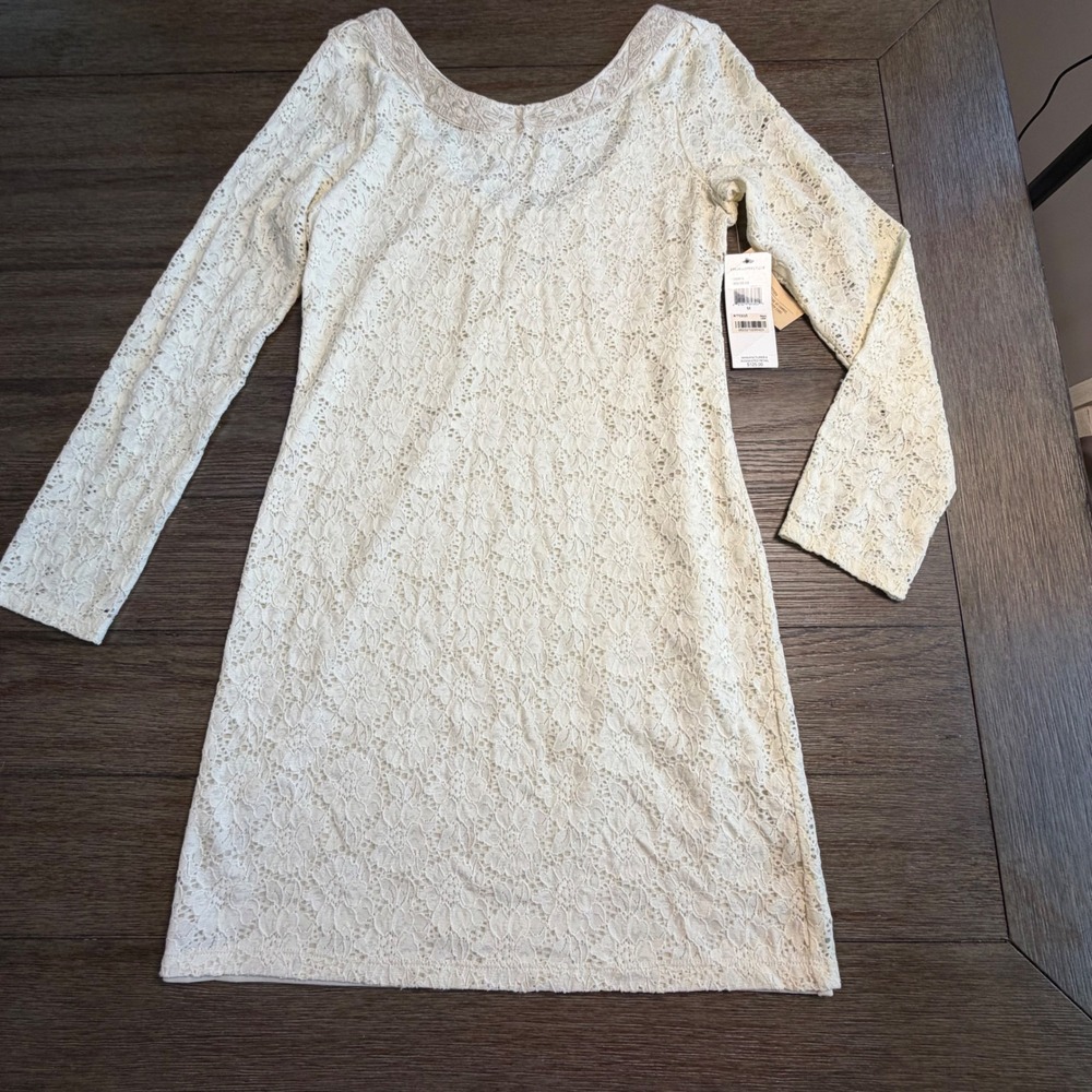 Denim & Supply Ralph Lauren Lace Mini Dress Cream Embroidered  Size M NEW
